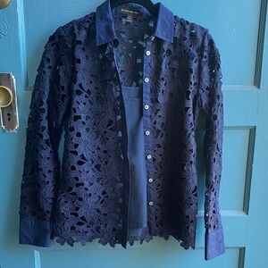 Banana Republic embroidered blouse.